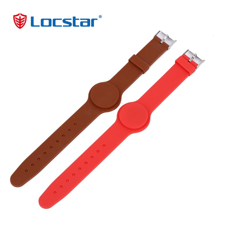 Locstar Customize Logo Bulk Cheap Silicone Bracelets Access Control RFID Smart Wristband Waterproof Swipe Card Door Bracelet