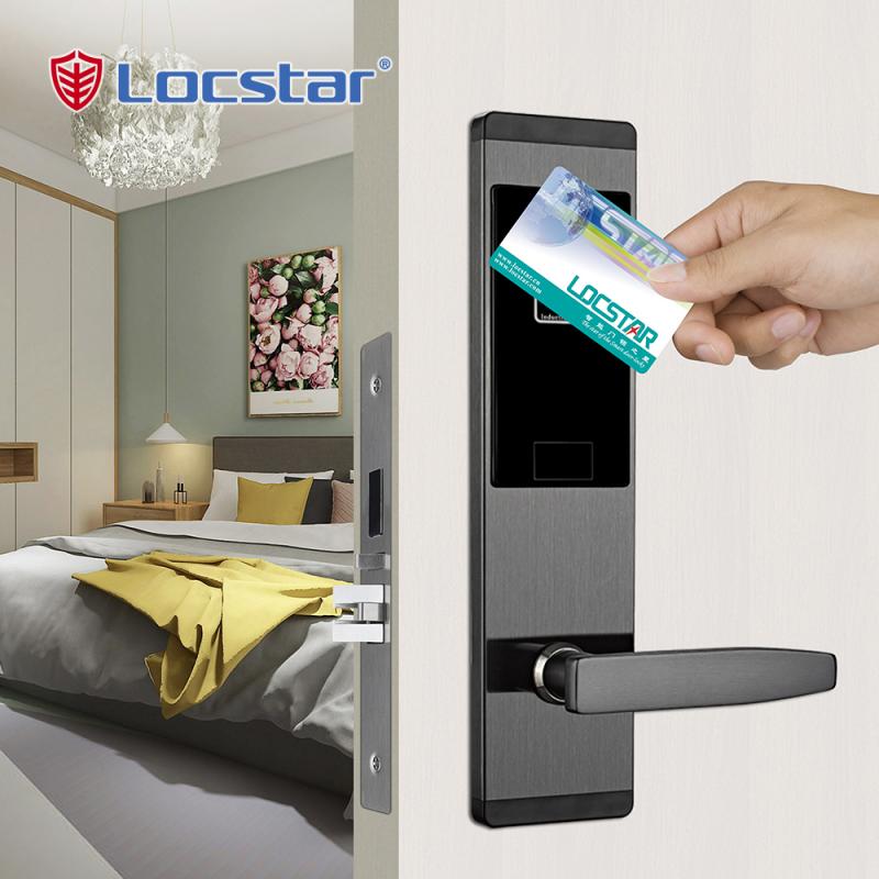 Electronic Handle High Cost-Performance Security Electric Hardware Digital Hotel Locking Rfid Smart Card Door Lock