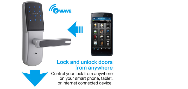 Lock and unlock doors from anywhere Lock and unlock doors from anywhere