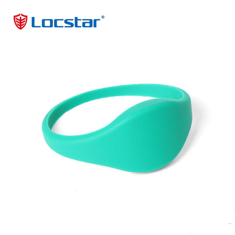 Locstar Customize Logo Bulk Cheap Silicone Bracelets Access Control RFID Smart Wristband Waterproof Swipe Card Door Bracelet