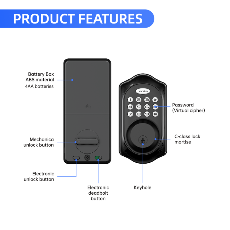 Tuya Automatic Smart Electronic Home Door Lock